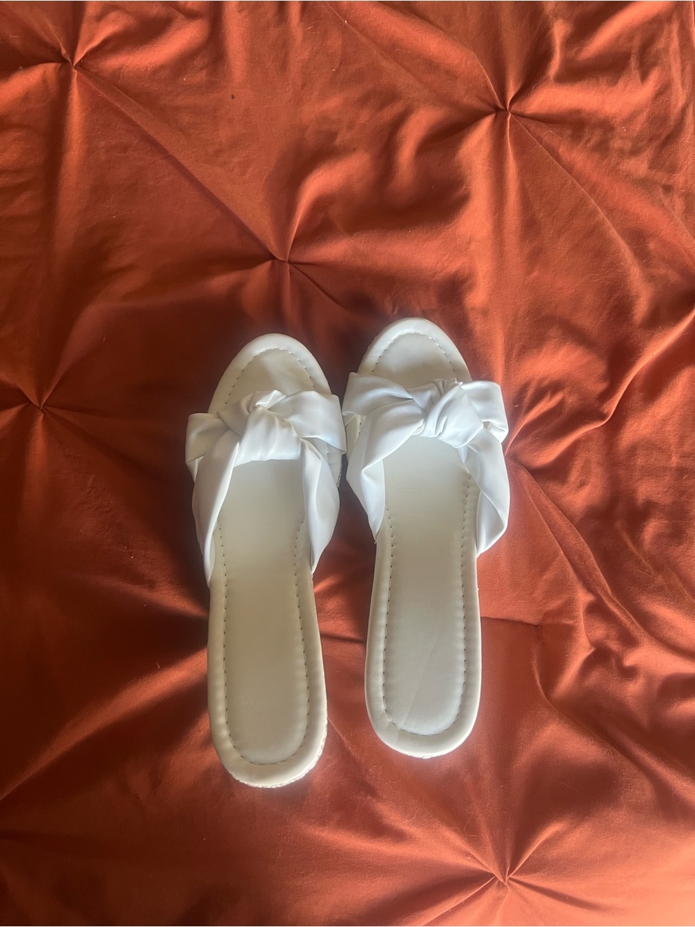 SHEIN White Knot Slide Mules